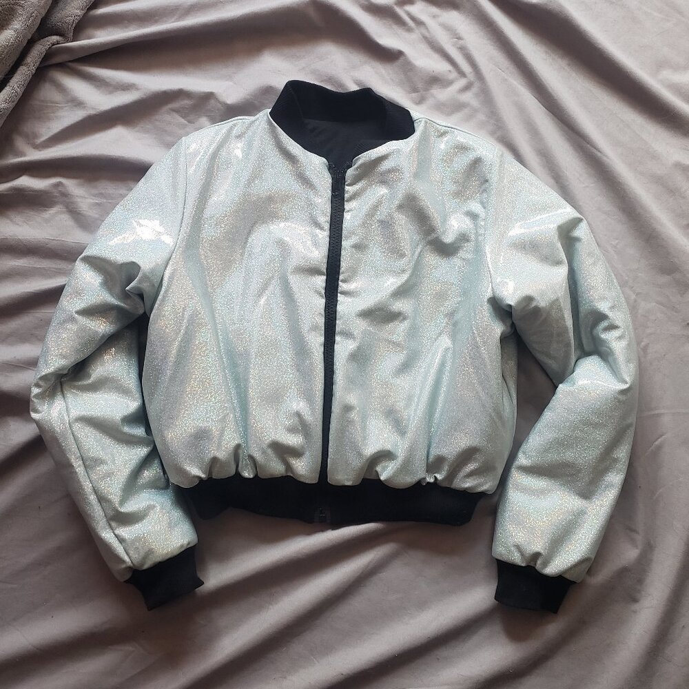 Girl's Tenth House Revolution Dancewear Silver Jacket Size LC